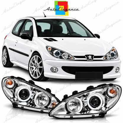 ART.11071 FARI ANTERIORI ADATTO PER PEUGEOT 206 02 - LED