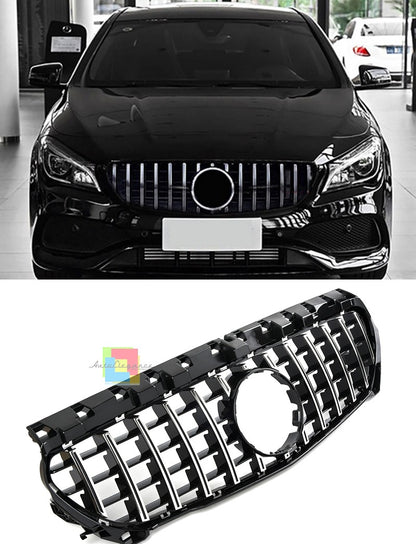 Griglia GT Panamericana adatta per Mercedes CLA W117 X117 dal 16 argento nero