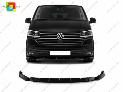 👉Splitter Anteriore V.2 per Volkswagen T6.1 Paraurti Standard Nero Lucido👈