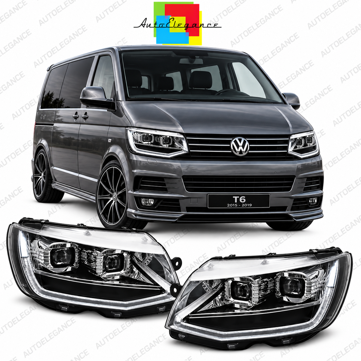 ART.10781  FARI ANTERIORI ADATTO PER VW T6 15-19