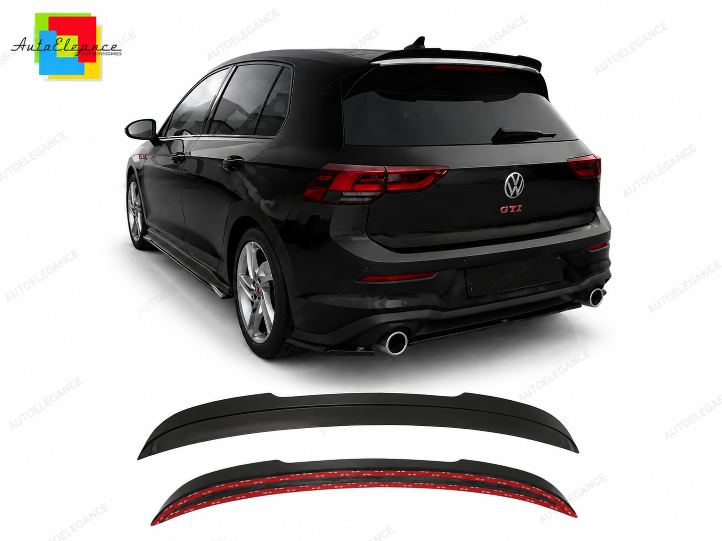 👉Prolunga Spoiler Tetto per VW Golf MK8 GTI GTD R 2019+ Nero Lucido👈