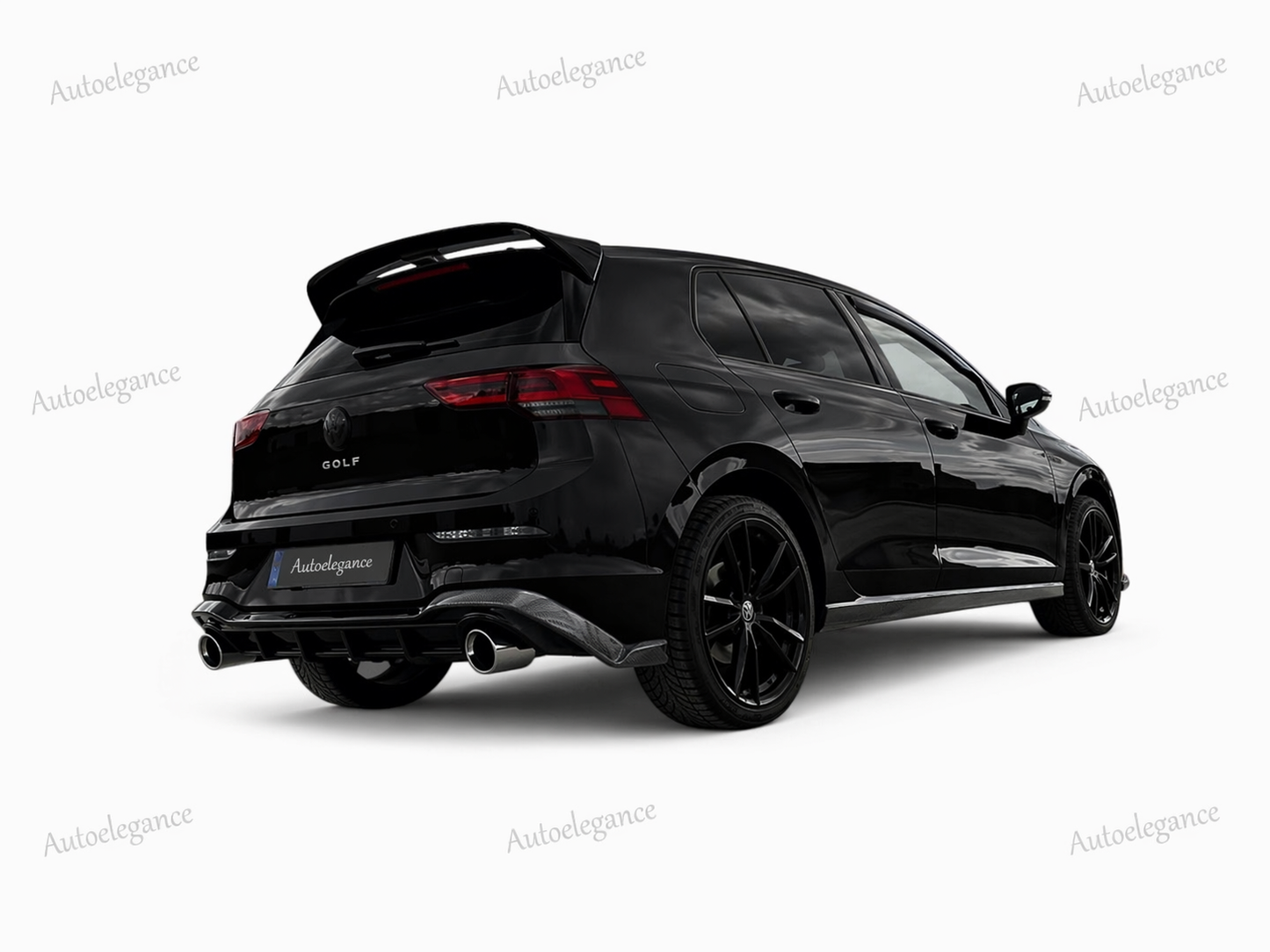 🔥ART.0512 DIFFUSORE POSTERIORE VW GOLF 8 GTI 19+ SOTTO PARAURTI TERMINALI ABS🔥