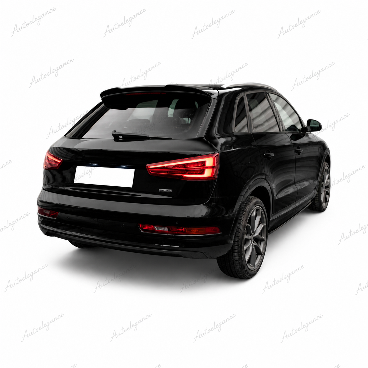 🔥ART.9742 SPOILER POSTERIORE PER TETTO Q3 NERO LUCIDO IN ABS / 12 - 18🔥