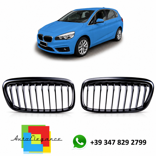 👉Griglia anteriore a linea singola Nero Opaco adatta per BMW Serie2 F45 14-18👈