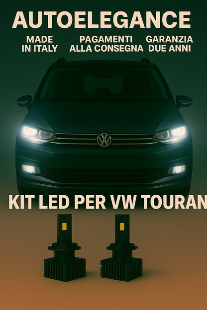 ❤️ KIT LED D1S 6000K BIANCO GHIACCIO ANABBAGLIANTI PER  VW TOURAN  ❤️