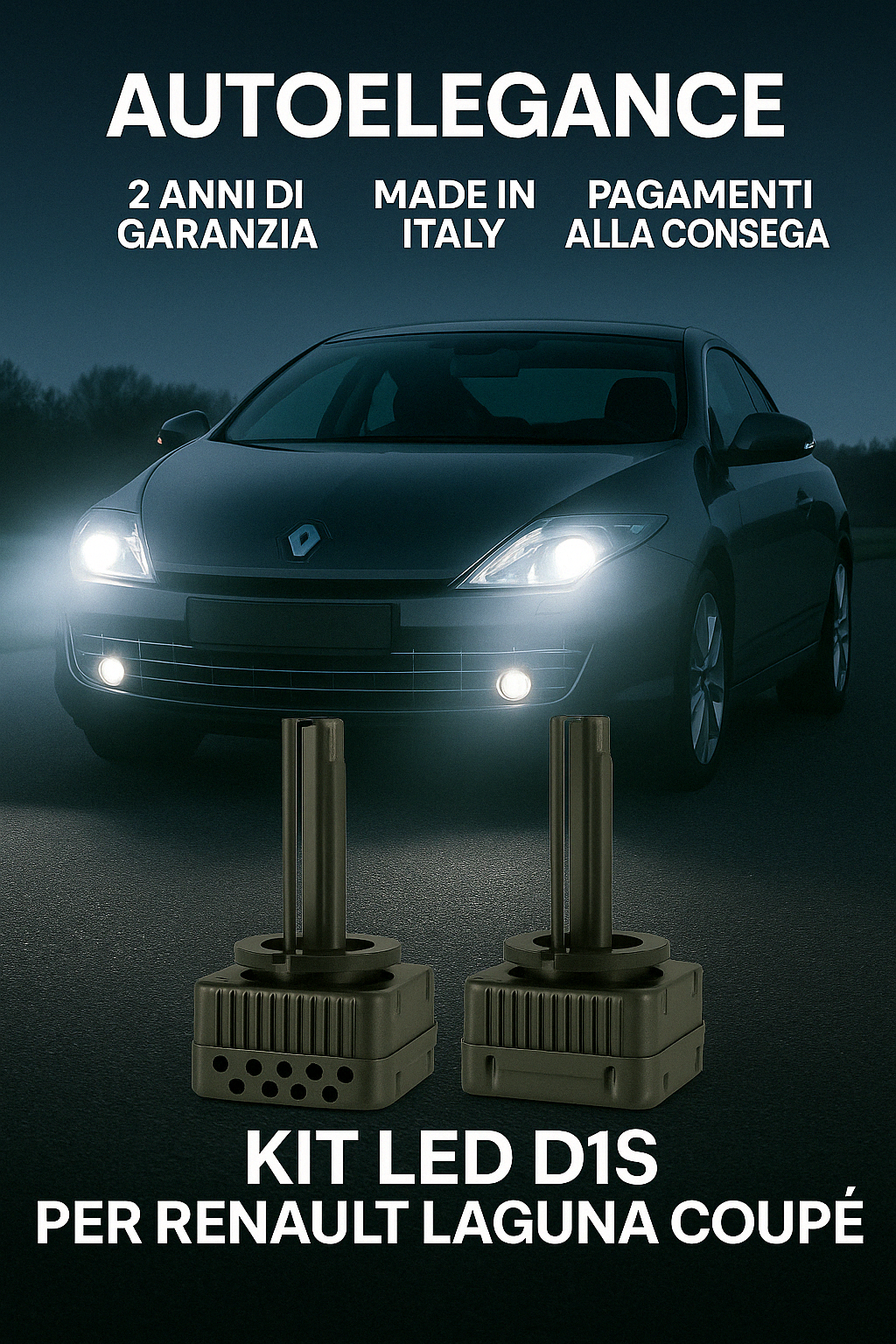 ⭐KIT XENON D1S 6000K ANABBAGLIANTI PER RENAULT LAGUNA – LUCE BIANCA POTENTE⭐