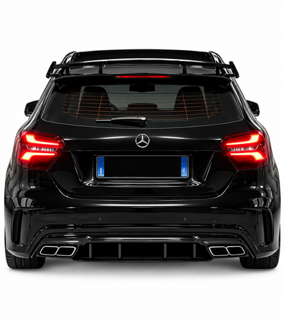 👉ART.0200 Diffusore Post.+Terminali Adatto per Mercedes Classe A W176 LookA45👈