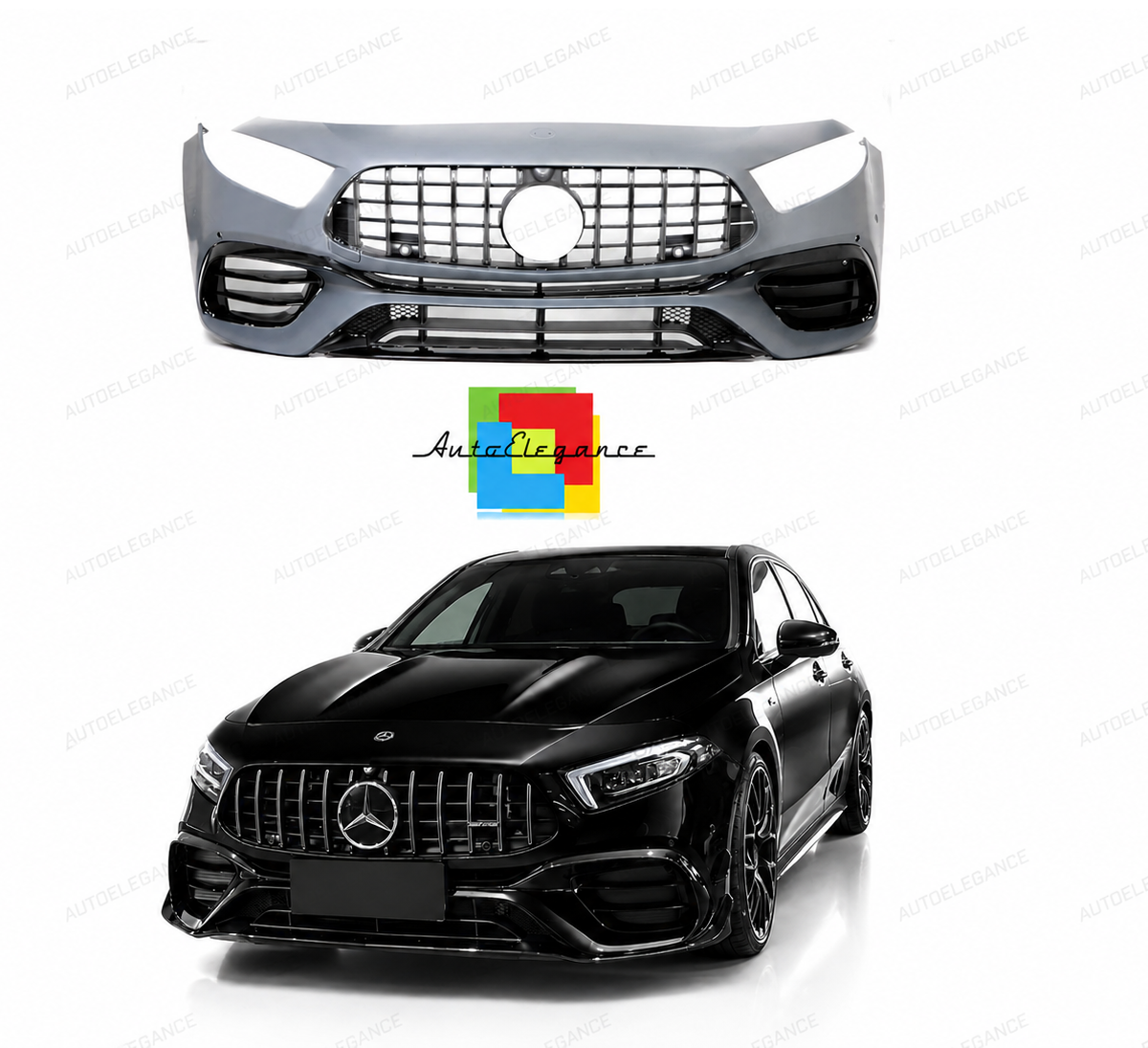 👉Paraurti anteriore A45 AMG Look per Mercedes Classe A (W177) 2018+👈