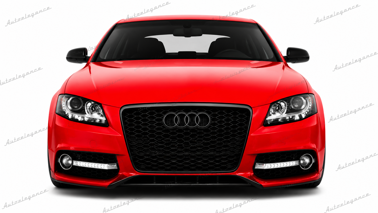 🔥ART.0610 GRIGLIA ANTERIORE ADATTO PER AUDI A4 B8 2007-2011 LOOK RS4, NERO🔥