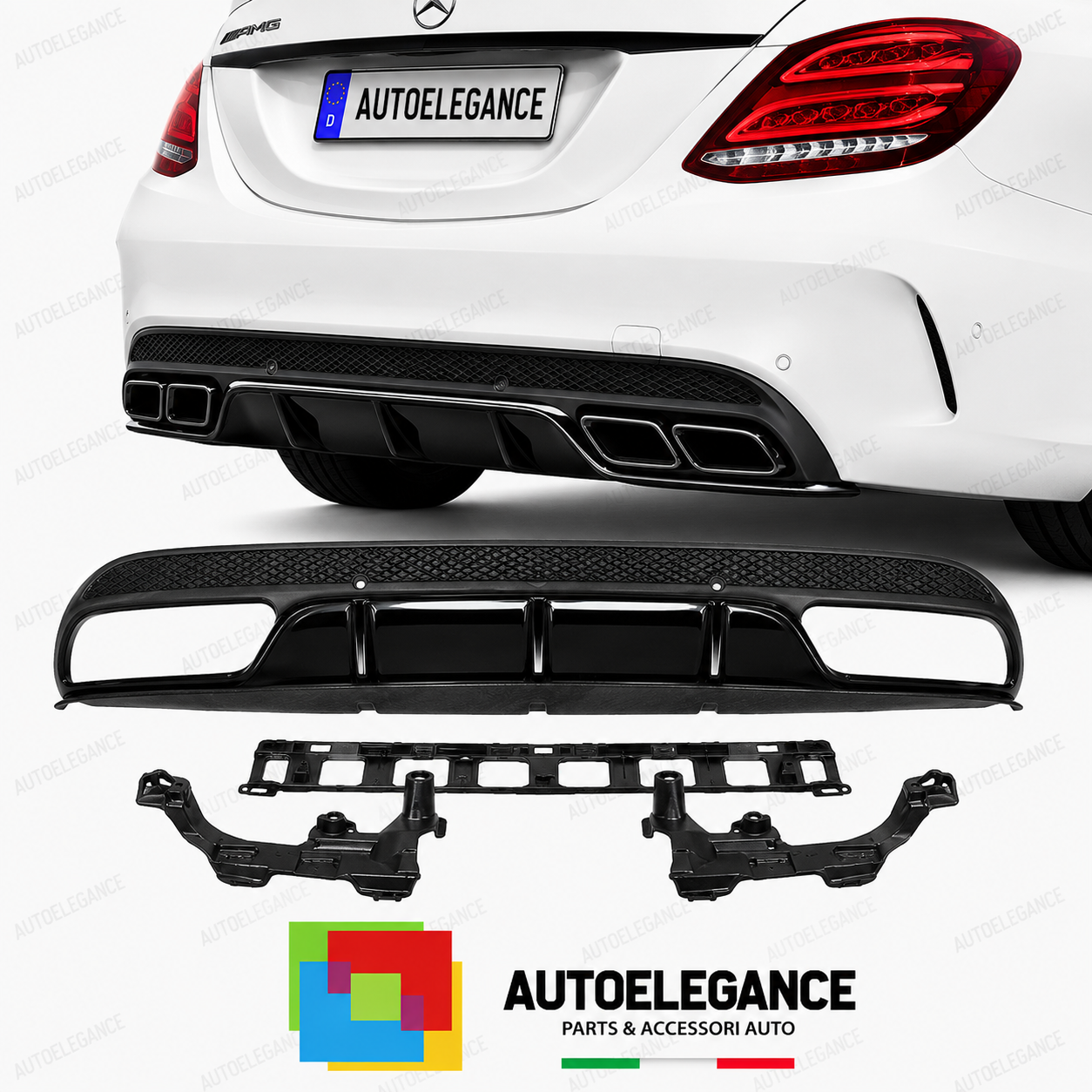 DIFFUSORE MERCEDES CLASSE C W205 15-21 LOOK C63 EDITION 1