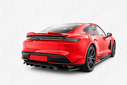 🔥ART.9702 SPLITTER POSTERIORE (CON BARRE VERTICALI PORSCHE TAYCAN TURBO S Mk1🔥