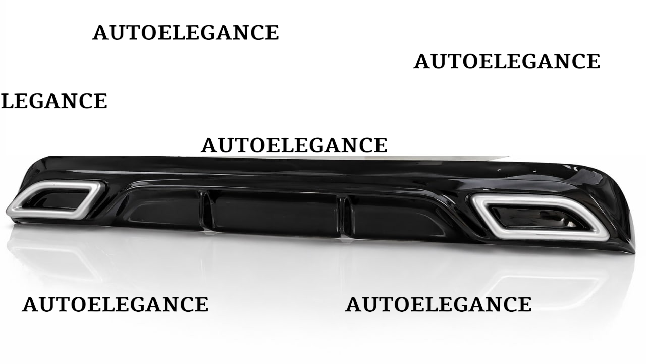 💫ART.9544 DIFFUSORE PEUGEOT 308 II 2013-2021 NERO LUCIDO TERMINALI OVALI💫