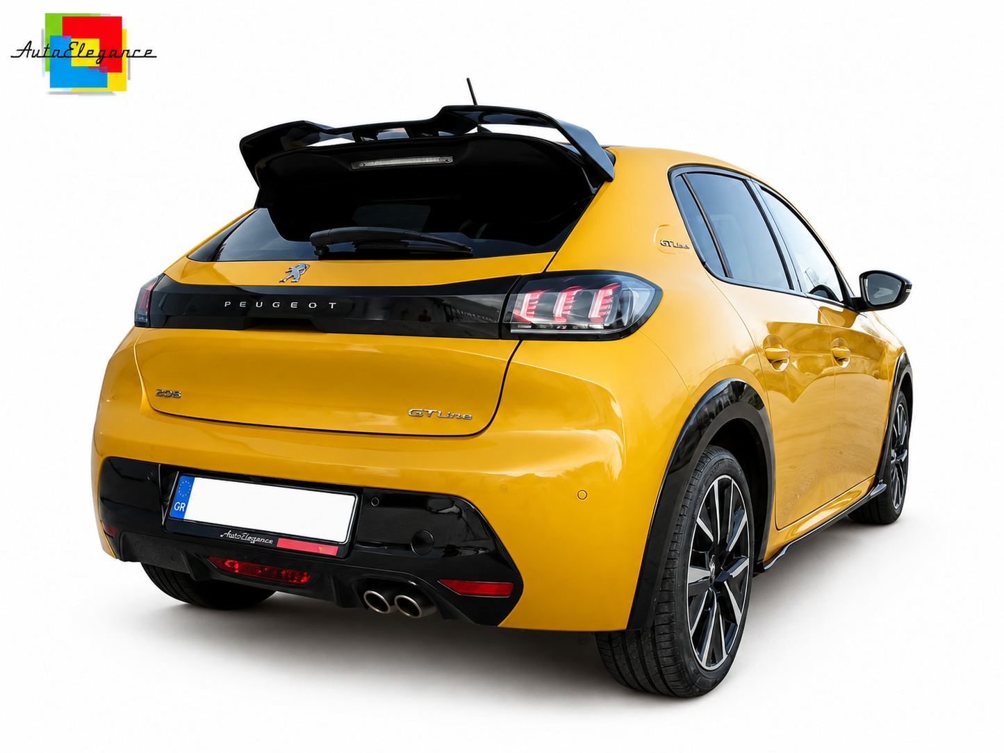 👉Spoiler Tetto Posteriore V.3 Peugeot 208 Mk2 19+ Alettone PU Non Verniciato👈