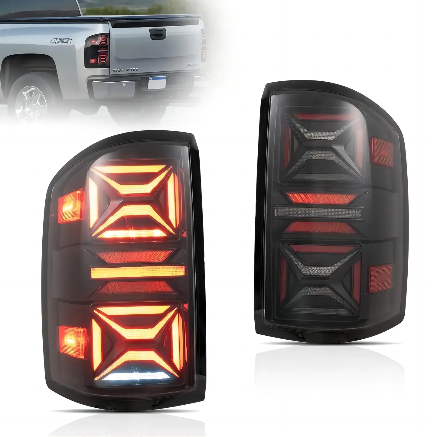 Fanali posteriori per Chevrolet Silverado 1500 2007-2013 2500HD/3500HD 2007-2014, GMC Sierra 3500HD 2007-2014