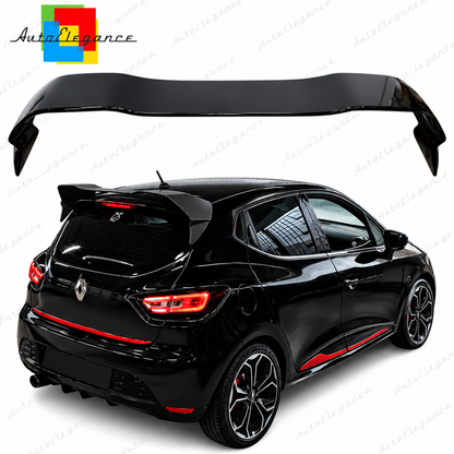 👉ART. 0112 SPOILER ADATTO PER RENAULT CLIO 4 IV STANDARD LOOK RS NERO LUCIDO👈