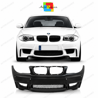 💕PARAURTI ANTERIORE BMW E81 E82 E88 04-13 LOOK 1M PDC + CONDOTTE D'ARIA 💕