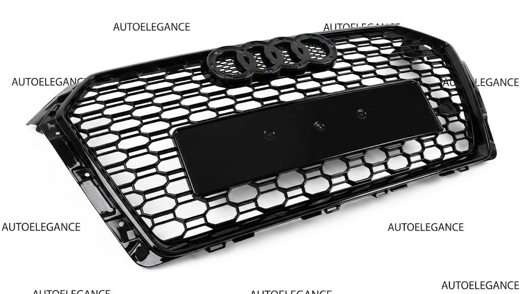 💫ART.0197 GRIGLIA ANTERIORE NIDO D'APE NERO PER AUDI A4 B9 2015-2019💫