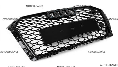 💫ART.0197 GRIGLIA ANTERIORE NIDO D'APE NERO PER AUDI A4 B9 2015-2019💫