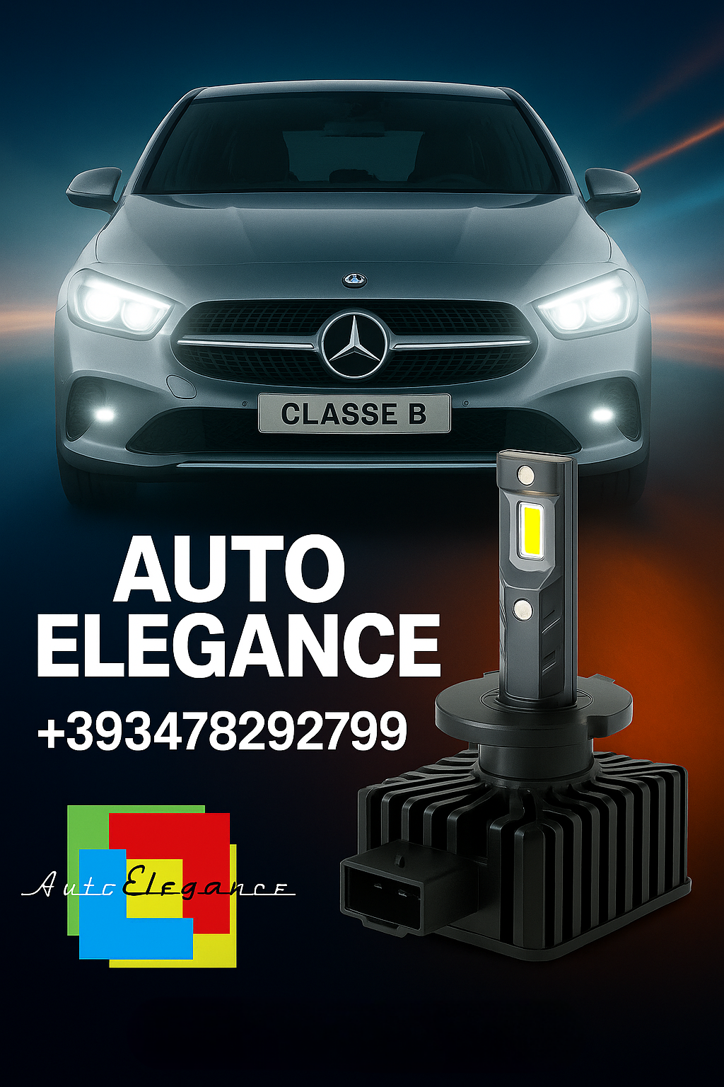 💕COPPIA LAMPADE D1S LED DA XENON A LED PER  MERCEDES CLASSE B W246 6000K 💕