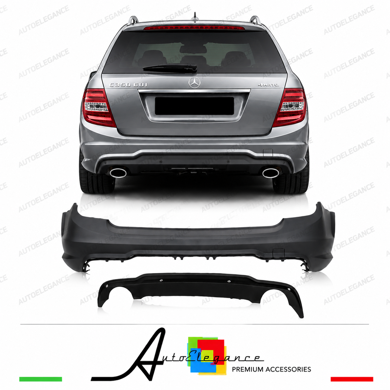 PARAURTI POSTERIORE MERCEDES CLASSE C S204 KOMBI LOOK AMG