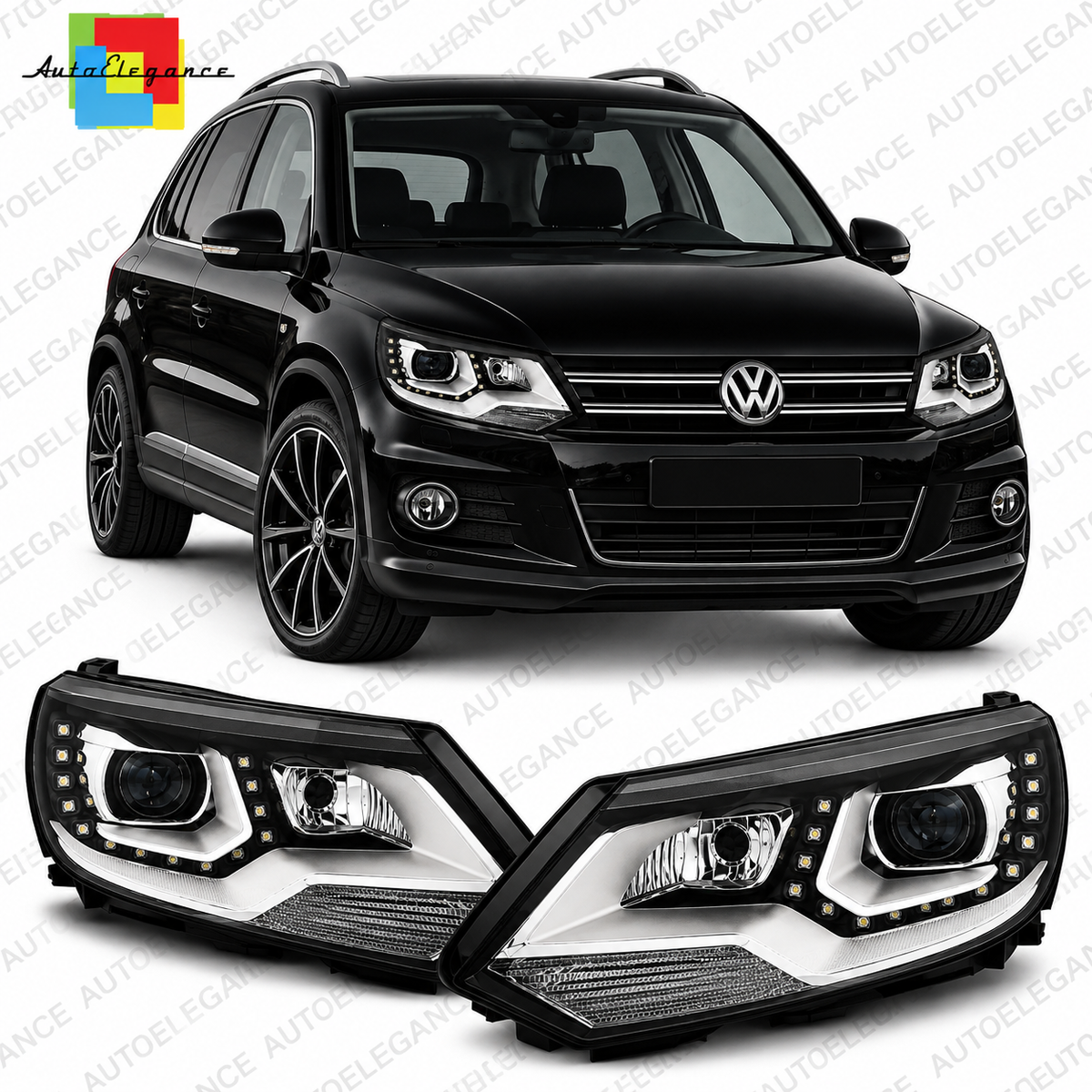 ART.7282 FARI ANTERIORI ADATTO PER VOLKSWAGEN TIGUAN 11-15