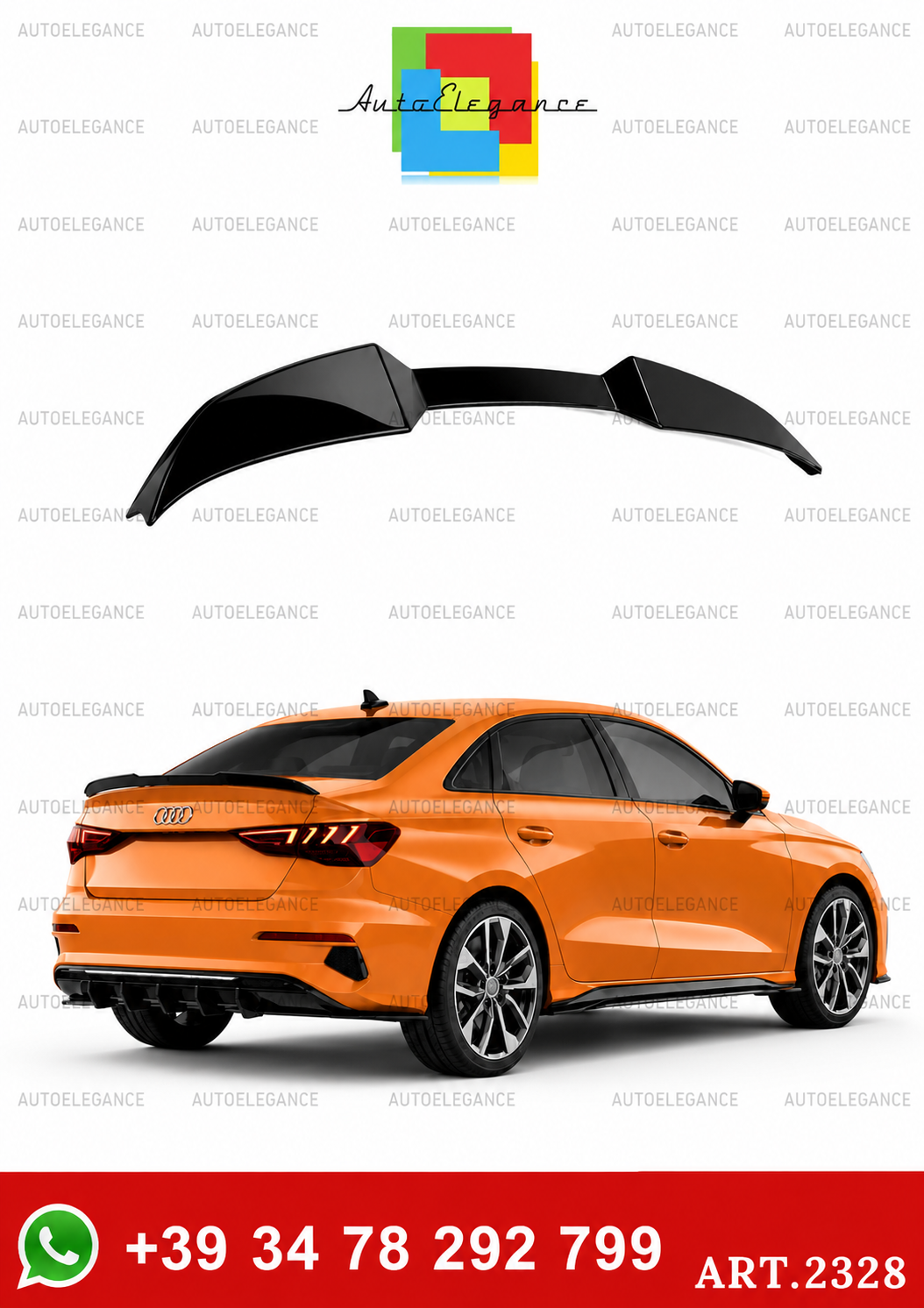 2328⭐Spoiler posteriore adatto per Audi A3/A3 S-Line/S3/RS3 8Y Sedan 20–24⭐