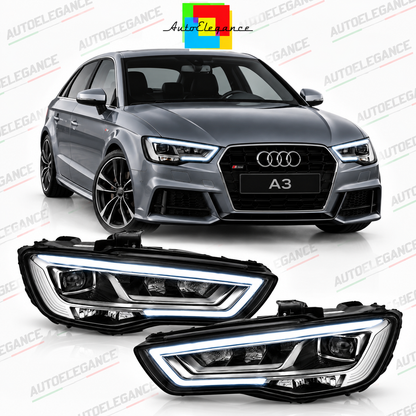 ART.10666 FARI  ANTERIORI ADATTO  PER AUDI A3 8V 12-16