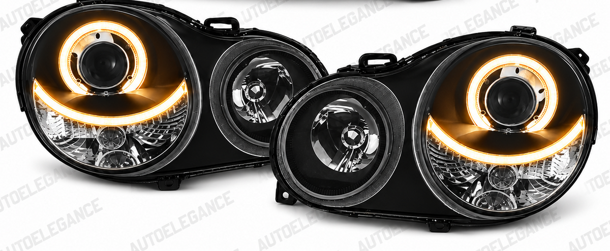 ART.6450 FARI ANTERIORI ADATTO PER VW POLO 9N 2001-2005 NERO