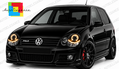 ART.6450 FARI ANTERIORI ADATTO PER VW POLO 9N 2001-2005 NERO