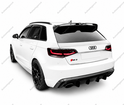 🔥ART.9883 SPOILER IN FIBRA DI CARBONIO PER AUDI A3 S3 RS3 8V SPORTBACK 13-20🔥