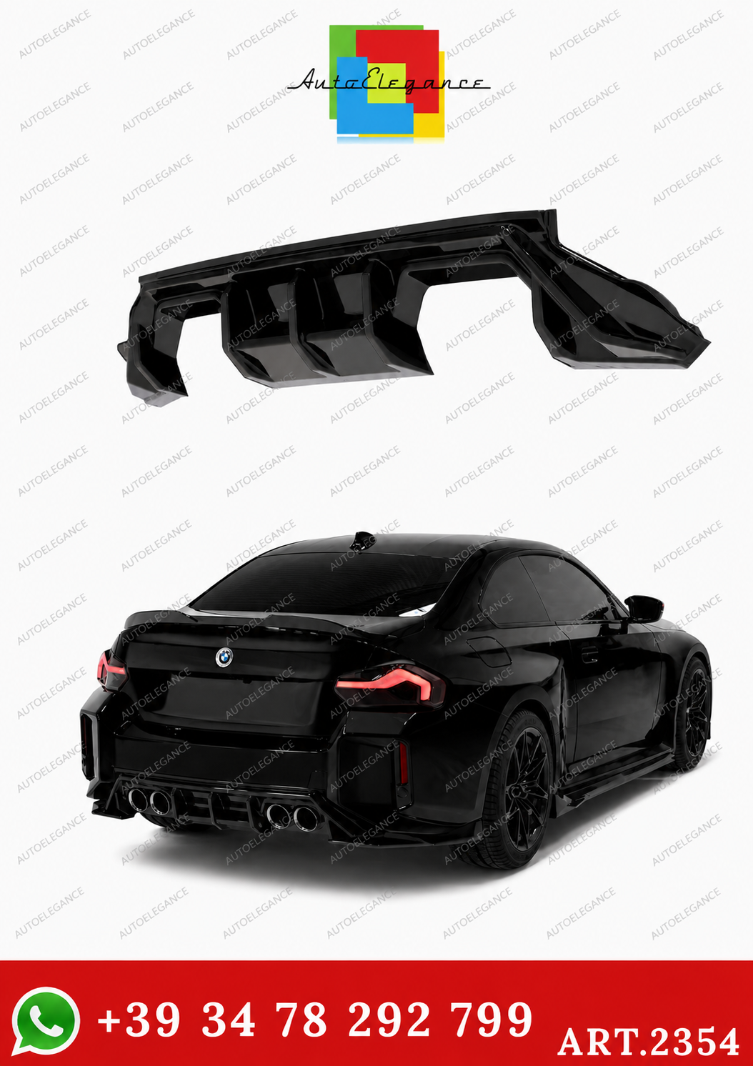 2354⭐Diffusore adatto per BMW Serie 2 M2 G87 (2023+)⭐