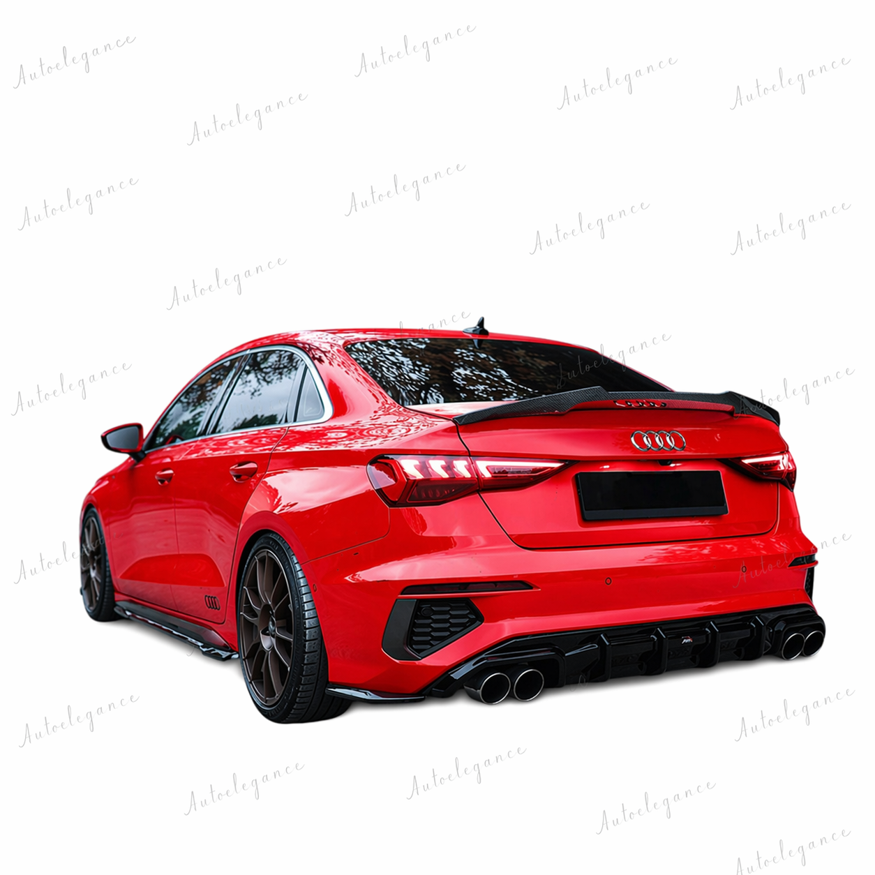 🔥ART.7851 DIFFUSORE POSTERIORE PER AUDI A3 S-LINE 8Y FACELIFT BERLINA 🔥