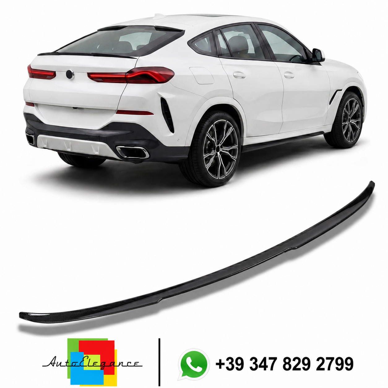 👉Spoiler posteriore Gloss Black adatto per BMW X6 G06 2019-👈