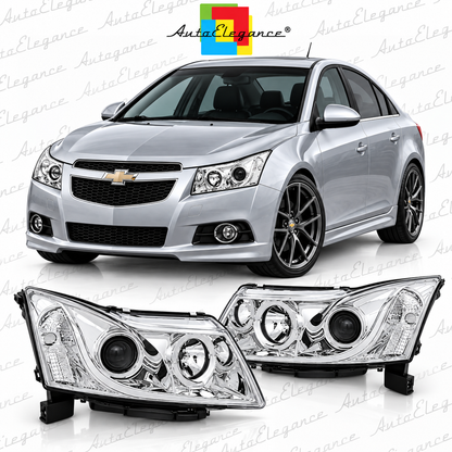 ART.10695 FARI ANTERIORI ADATTO PER CHEVROLET CRUZE 09-12 CROMATA