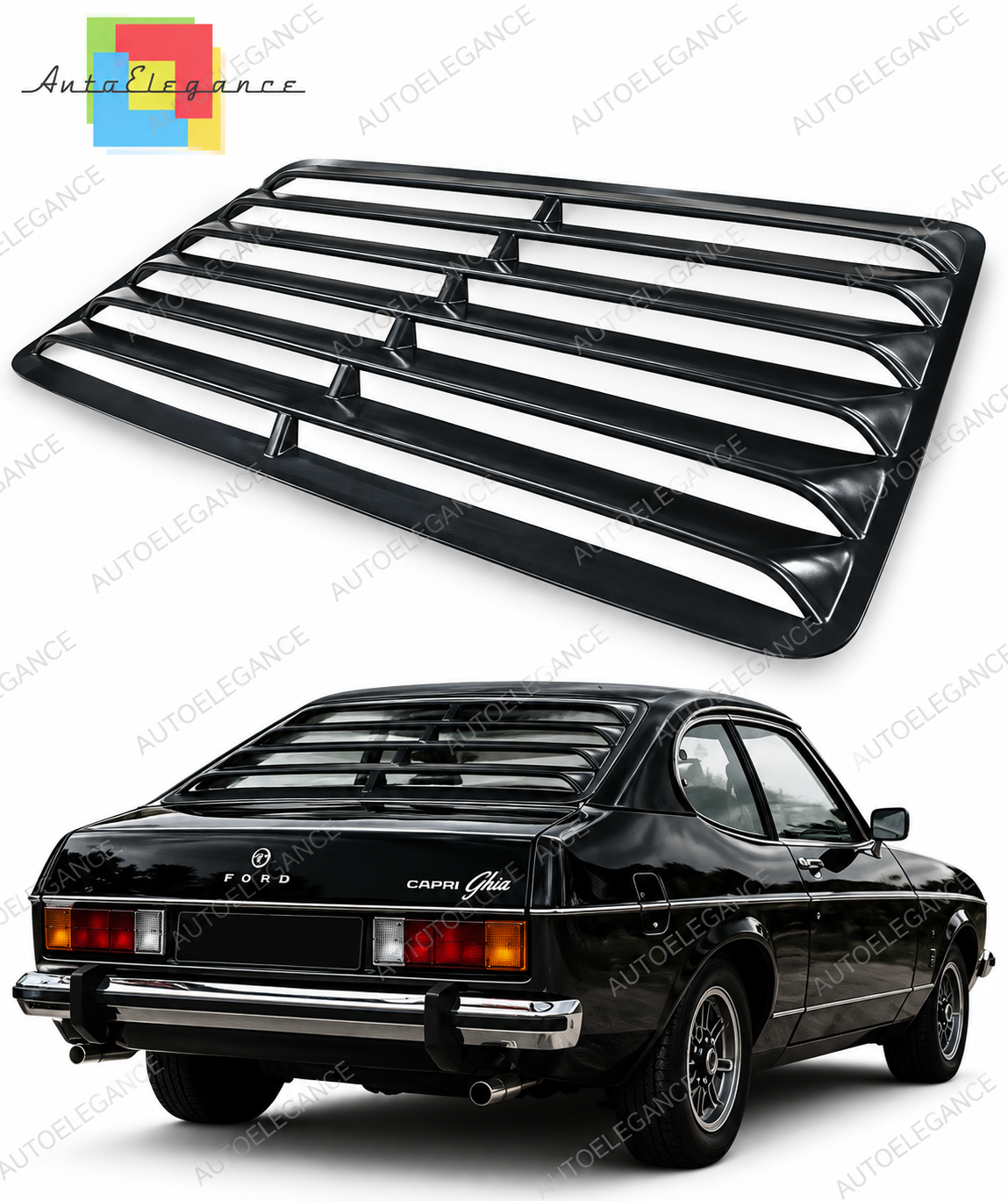 👉ART.10841 Louver lunotto posteriore adatto per Ford Capri 1974-1978 MK2👈