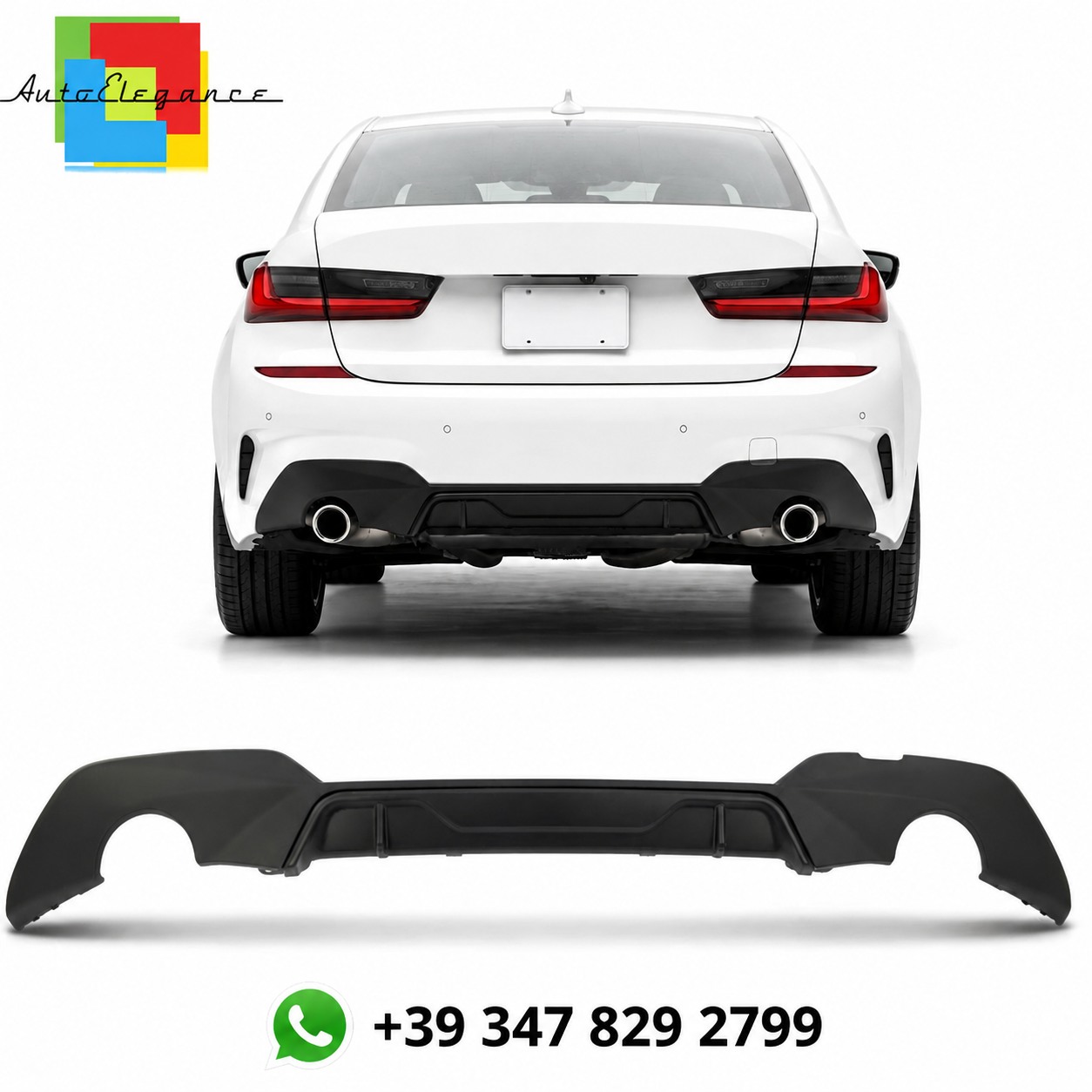 SPLITTER SUITABLE FOR VW GOLF 8 GTI GTD RLINE LOOK GLOSSY BLACK SPORTY DESIGN 