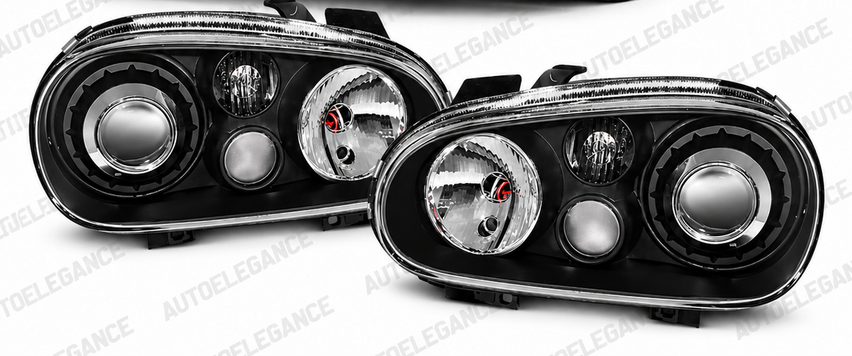 ART.10748 FARI ANTERIORI ADATTO PER VW GOLF IV 97-03 NERO