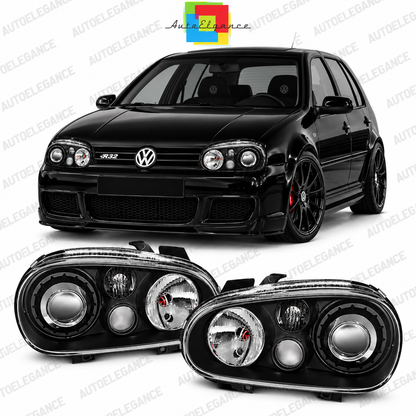 ART.10748 FARI ANTERIORI ADATTO PER VW GOLF IV 97-03 NERO
