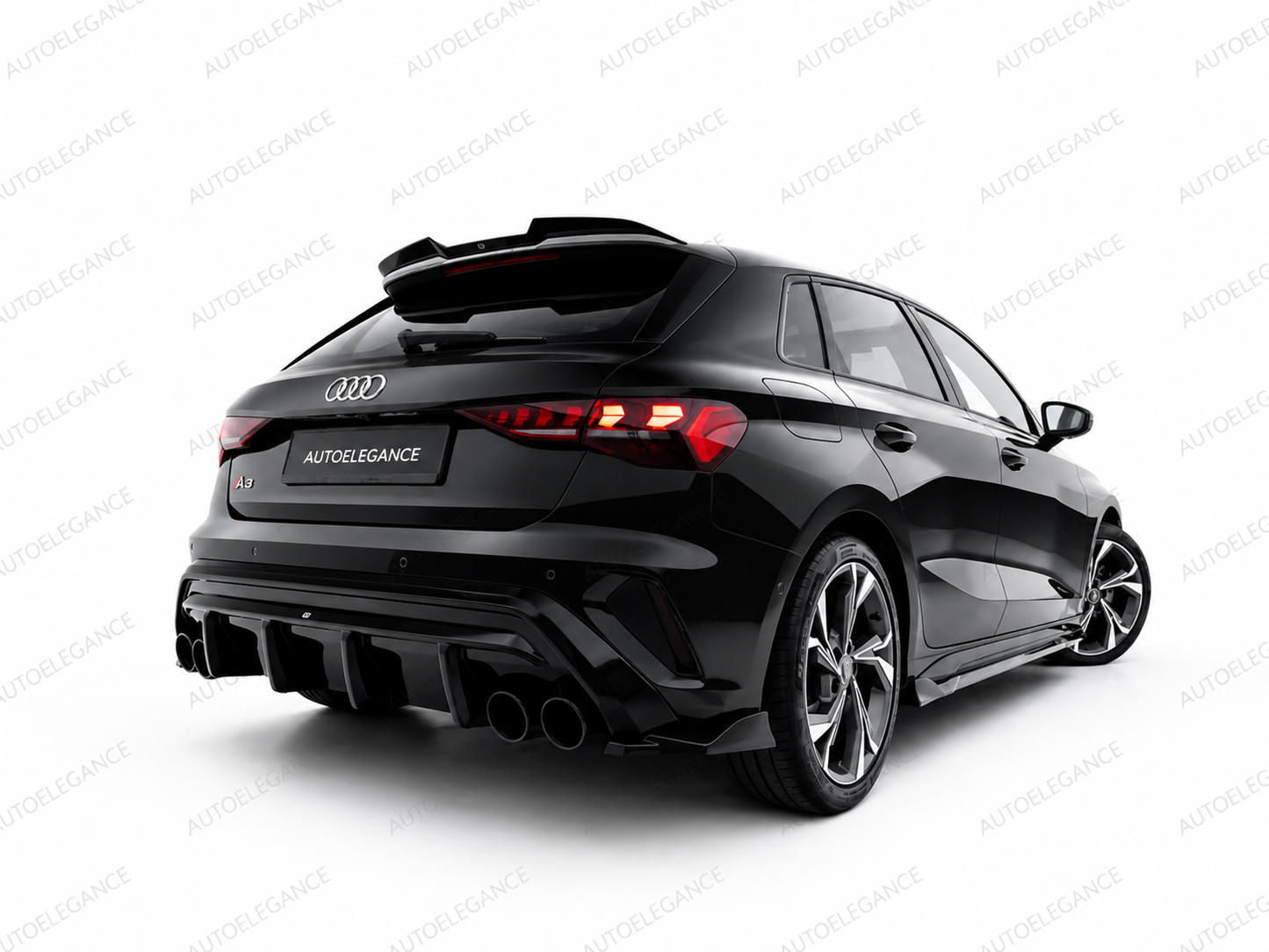 👉ART.10453 Diffusore Posteriore + Terminali - Audi A3 S-Line Sportback 8Y Facelift👈