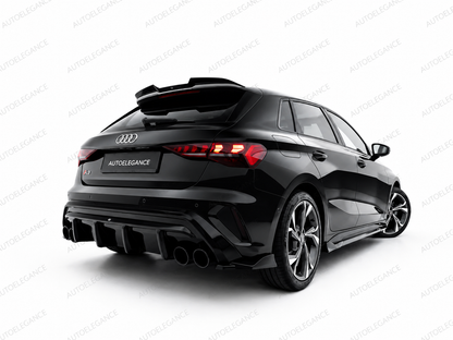 👉ART.10453 Diffusore Posteriore + Terminali - Audi A3 S-Line Sportback 8Y Facelift👈