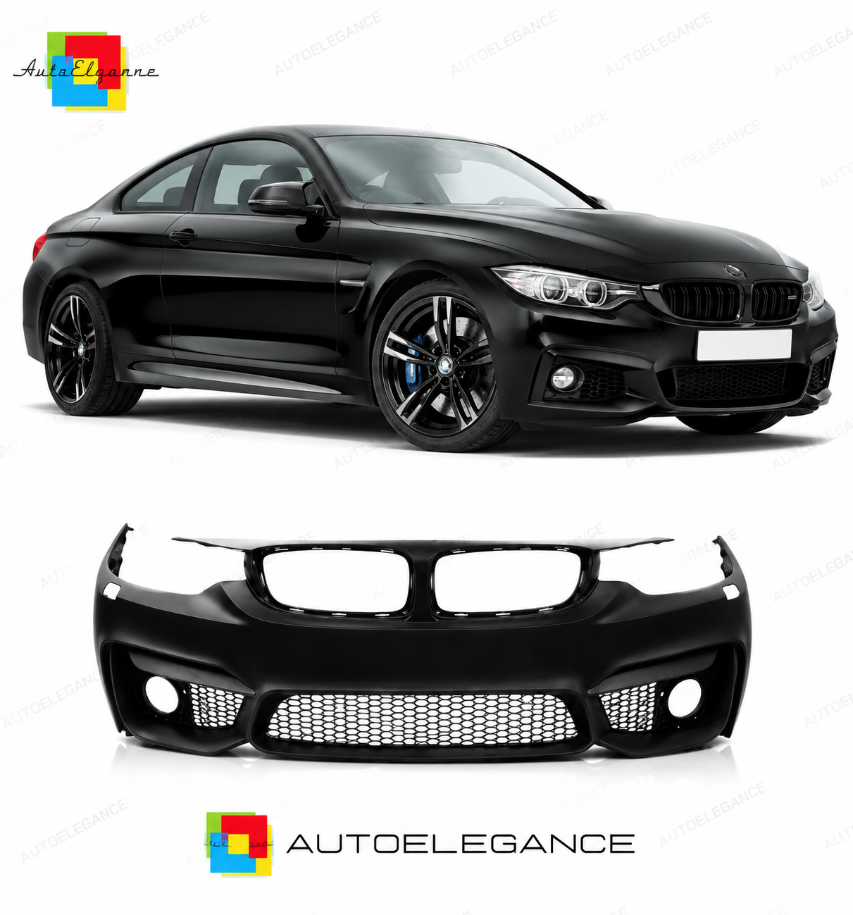 💕PARAURTI ANTERIORE BMW F32 F33 LOOK M4 SRA GRIGLIE NEBBIA💕