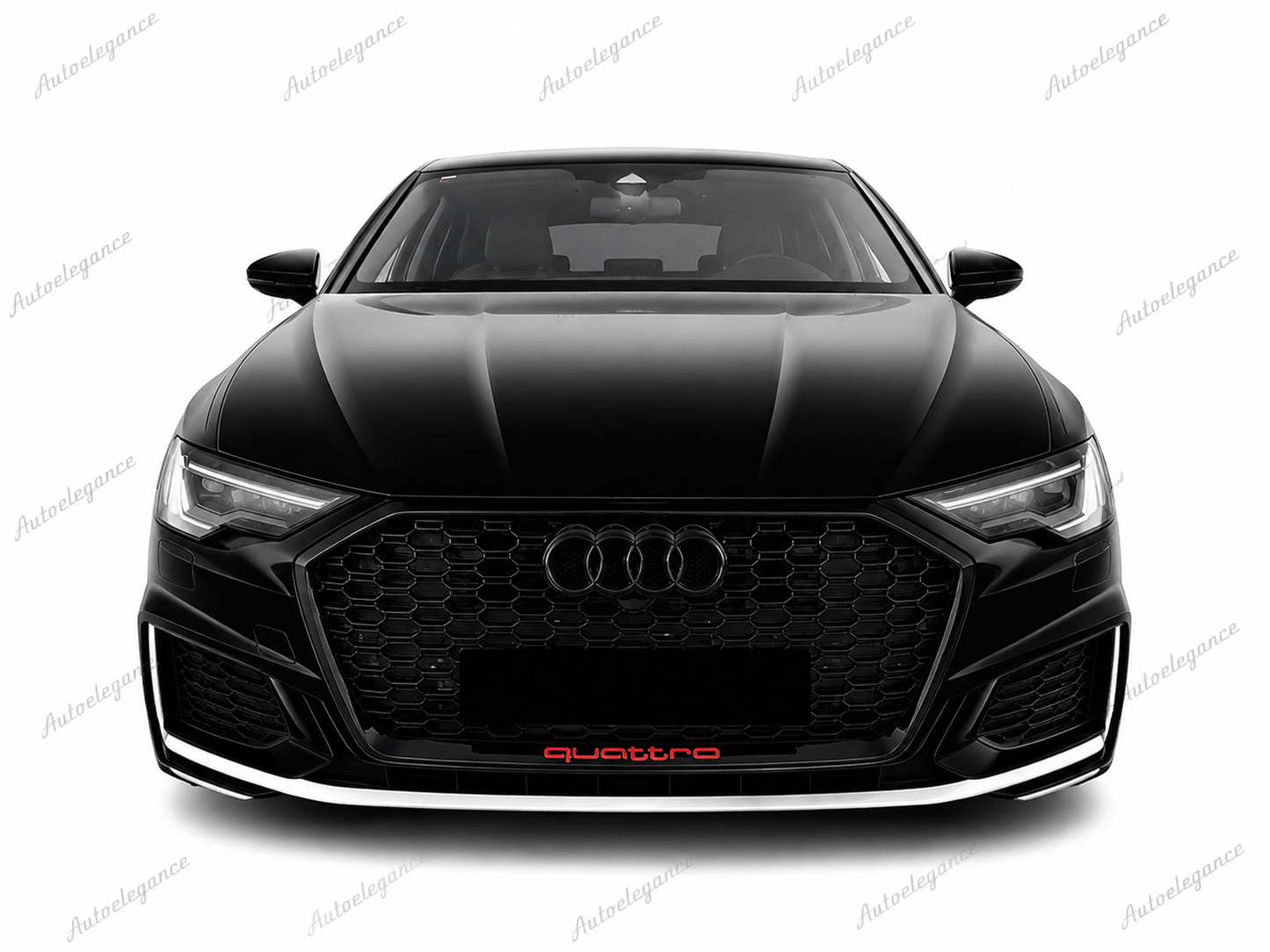 🔥ART.0965 GRIGLIA ADATTO PER AUDI  A6 C8 2018+ LOOK RS6 NERO LUCIDO🔥