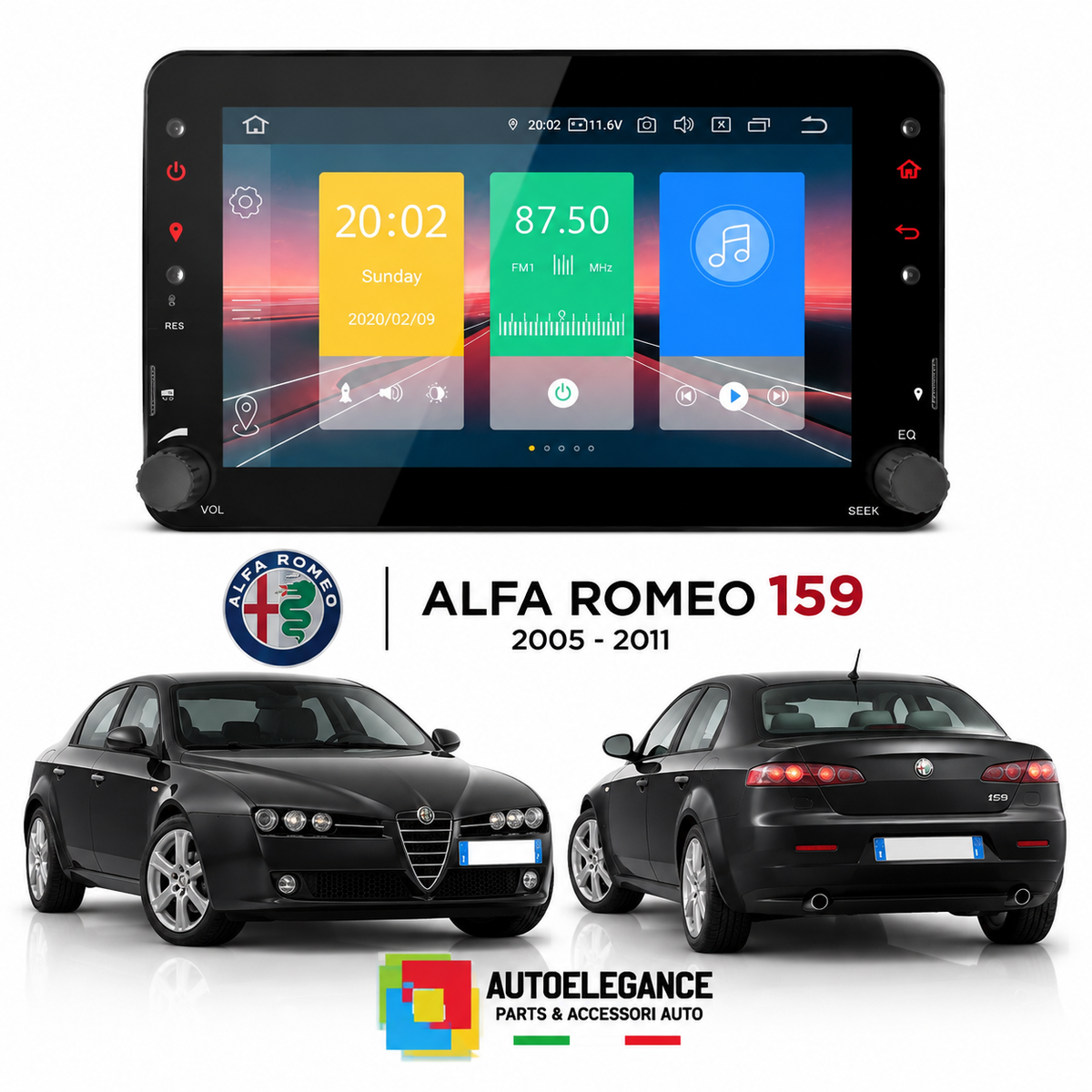 RADIO GPS ANDROID 11 ADATTO PER ALFA ROMEO 159 BRERA SPIDER