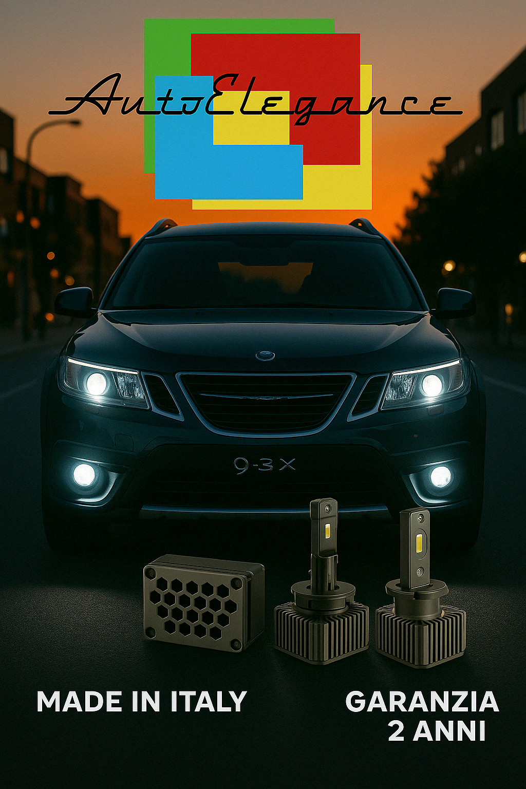 ❤️ KIT LED D1S 6000K BIANCO GHIACCIO ANABBAGLIANTI PER  SAAB 9-3 X  ❤️