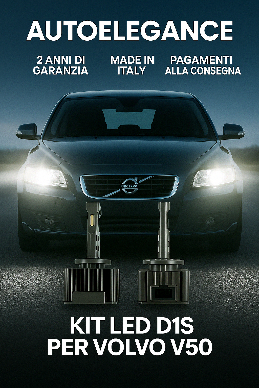 ⭐KIT XENON D1S 6000K ANABBAGLIANTI PER VOLVO V50 – LUCE BIANCA POTENTE⭐