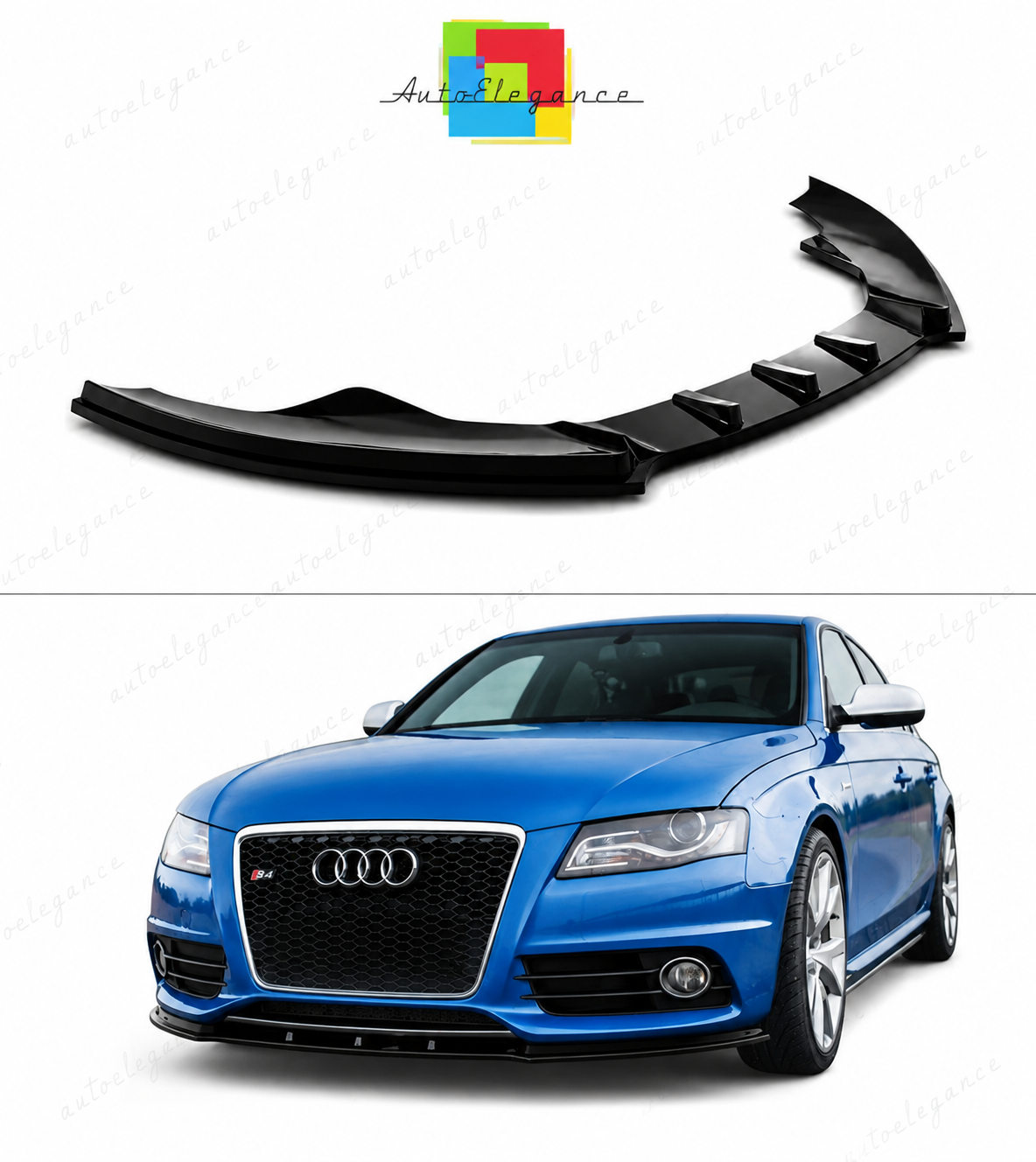 💕Splitter   adatto  per  Audi S4 A4 S-Line B8  nero  lucido 💕