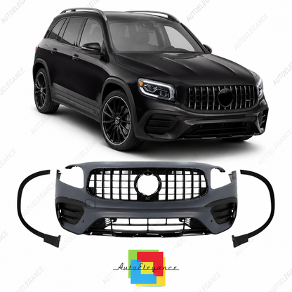 👉Paraurti Anteriore Mercedes X247 20+ Look GLB35 con Griglia Nera -ABS grezzo👈
