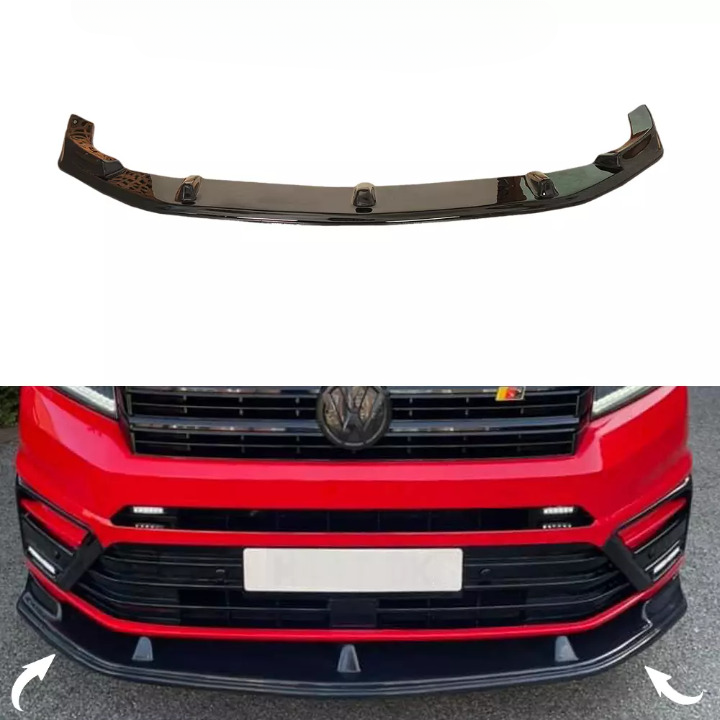 ⭐SPOILER ANTERIORE SPLITER ADATTO PER VW Crafter MK2 2017+ nero lucido⭐