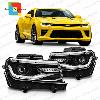 ART.5525 FARI ANTERIORI ADATTO PER CHEVROLET CAMARO 13-15 NERO