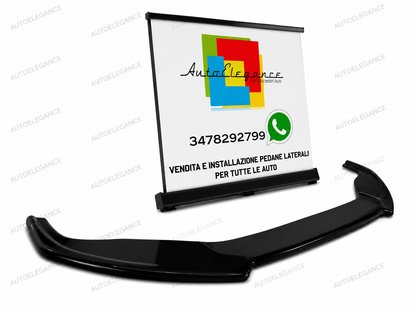 💫ART.0053 SPLITTER ANTERIORE PER AUDI A6 4G C7 LIP NERO LUCIDO ABS💫